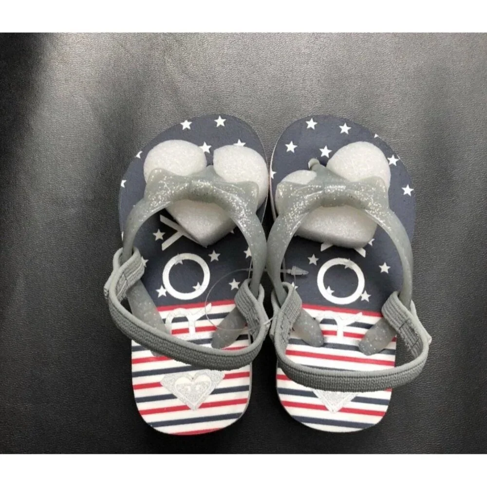 NWT Roxy Flip Flops Baby Girls Size 5